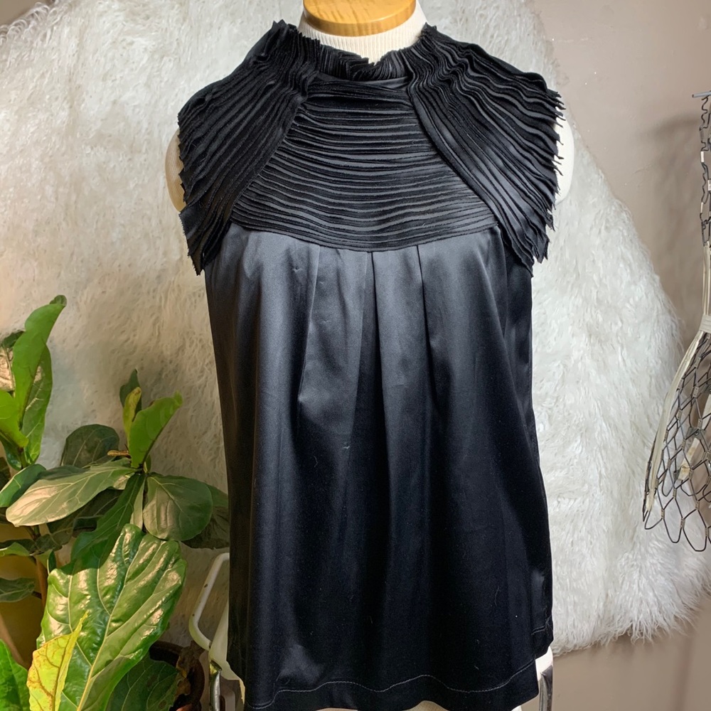 Stunning black draped detailed blouse